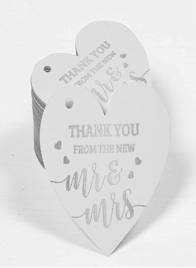Inkdotpot Silver Foil Paper Hang Tag Thank You from The New Wedding Favor Tag 100 Pieces - Image 2